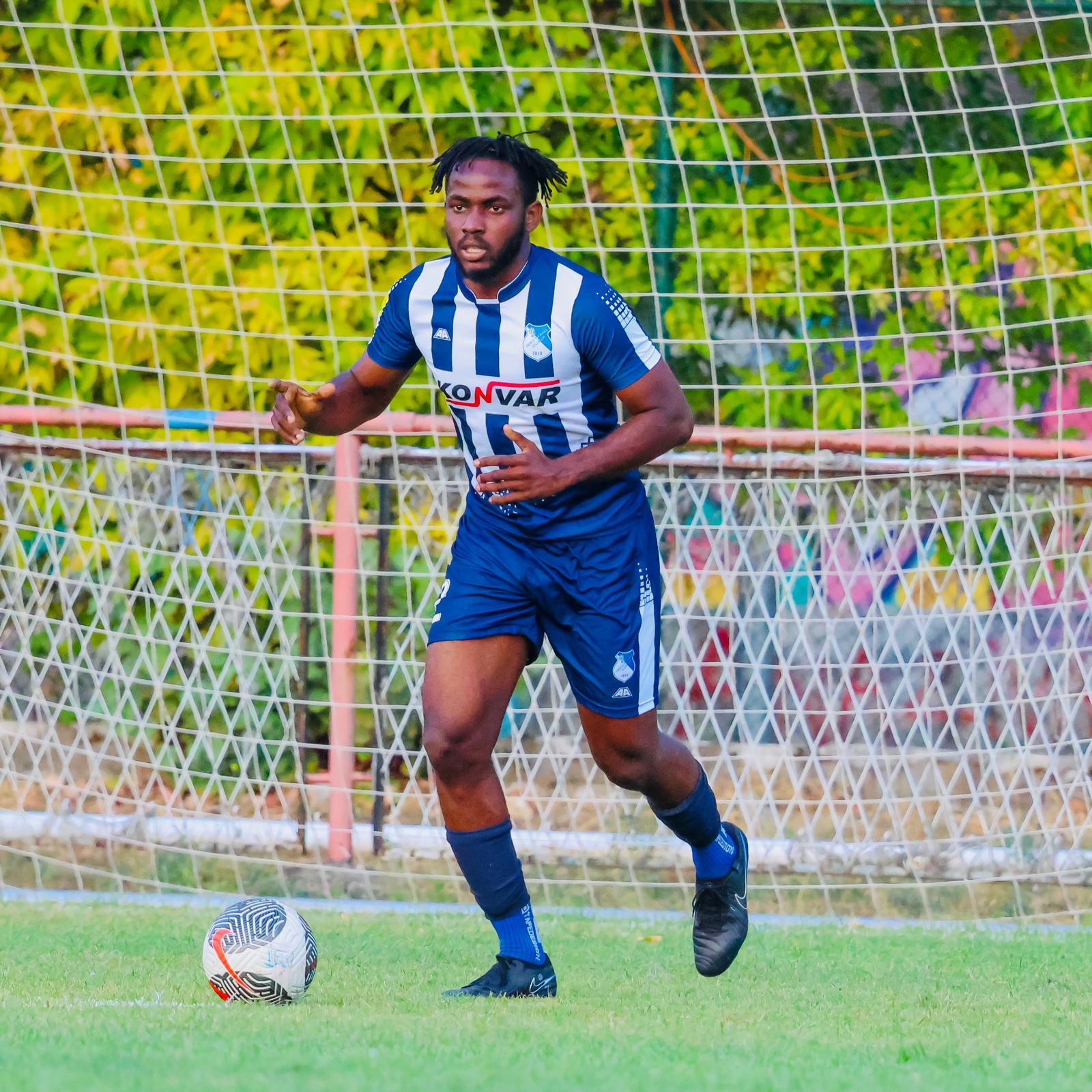 Martins Okafor in professional match action