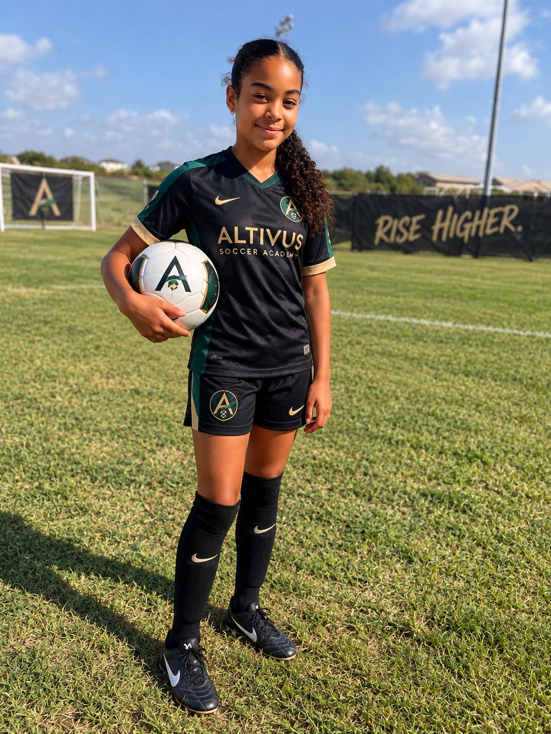ALTIVUS youth player with soccer ball